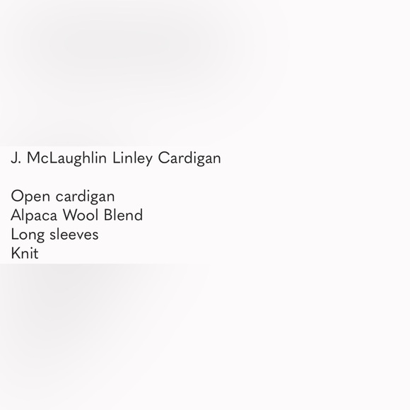 Perfect J. McLaughlin Linley Cardigan Alpaca Wool Blend Size small - Picture 5 of 10